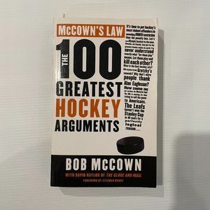 McCown's Law 100 Greatest Hockey Arguments Soft Cover Book SIGNED - Like New